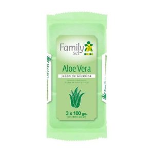 FAMILY SET Pack x3 Jabones de Glicerina y Aloe Vera 300g