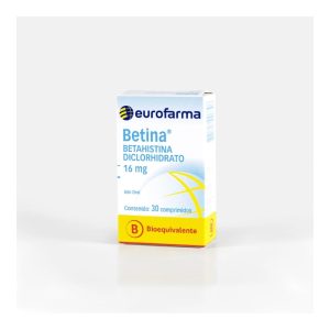 BETINA (BETAHISTINA DICLORHIDRATO 16 MG) 30 COM