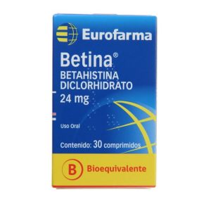 BETINA® (BETAHISTINA DICLORHIDRATO 24 mg) 30 COM
