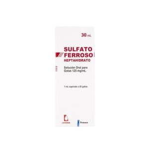 Sulfato Ferroso Heptahidrato 125 mg/mL 30 mL Gotas