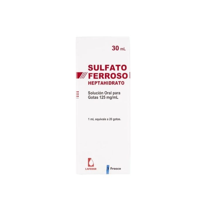 Sulfato Ferroso Heptahidrato 125 mg/mL 30 mL Gotas: imagen 1