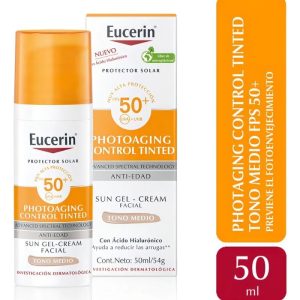 Eucerin Protector solar photoaging control tinted medio FPS50+ 50 ml.