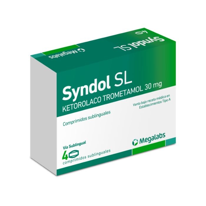SYNDOL® SL 30mg 4 Comprimidos Sublinguales  (KETOROLACO): imagen 1
