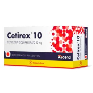 CETIREX® 10 mg 30 Comprimidos Recubiertos (CETIRIZINA)