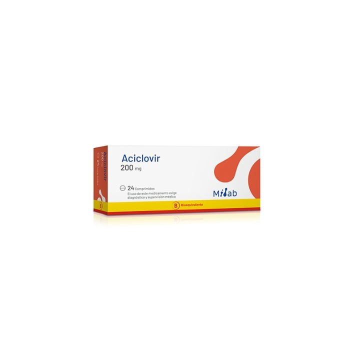 Aciclovir 200 mg 24 Comprimidos: imagen 1