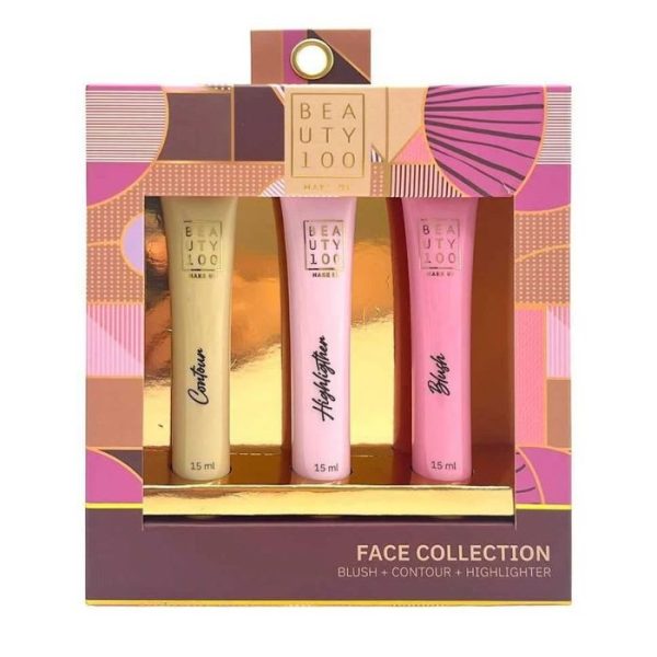 SET DE  BLUSH CONTOUR HIGHILIGHTER B.100 3 15 ML