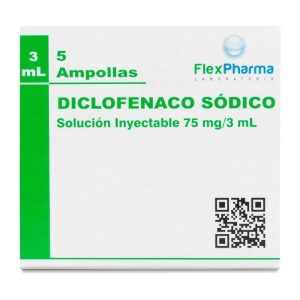 DICLOFENACO SODICO 75 mg / 3 mL 5 Ampollas