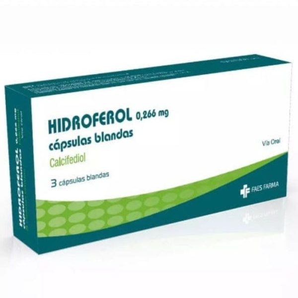 HIDROFEROL® 0.266 mg 3 Capsulas Blandas (CALCIFEDIOL MONOHIDRATO)