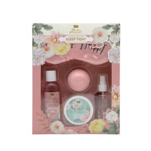 SET SLEEP TIGHT (SHOWER GEL BODY MIST HAND CREAM FIZZER) ROMANTIC COLLECTION GARDEN BOUQUET