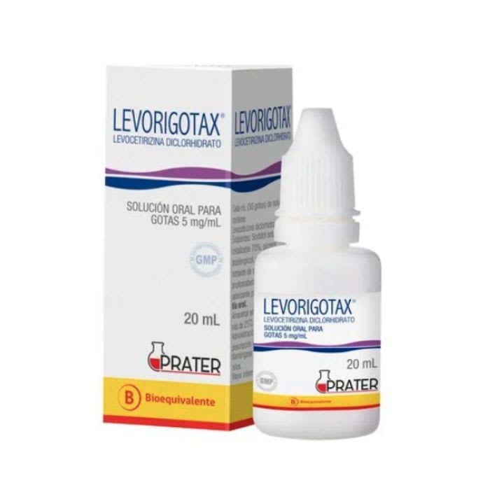LEVORIGOTAX® 5 mg/1mL 20mL Solución oral para Gotas: imagen 1