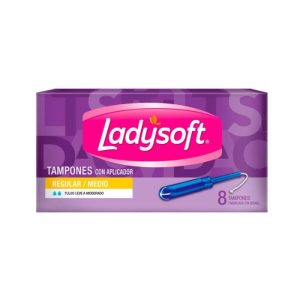 8 TAMPONES CON APLICADOR FLUJO REGULAR/MEDIO LADYSOFT®