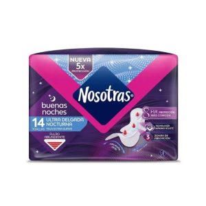 14 TOALLAS FEMININAS ULTRA DELGADA NOCTURNA NOSOTRAS®