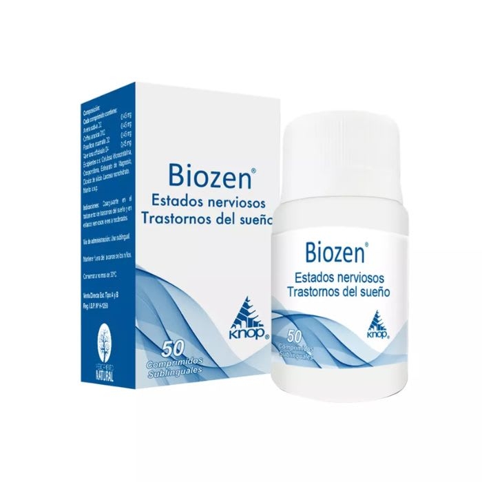 BIOZEN®  ESTADOS NERVIOSOS Y TRANSTORNO DE SUEÑO  50 COMPRIMIDOS SUBLINGUALES: imagen 1