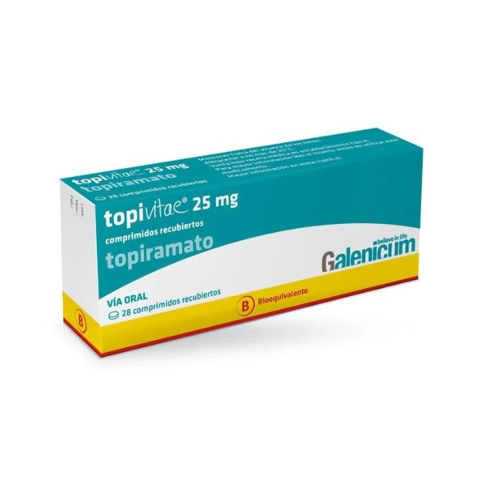 TOPIVITAE 25 mg 28 COM REC (TOPIRAMATO): imagen 1