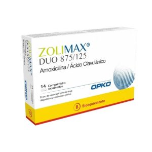ZOLIMAX DUO 875 / 125 14 COM REC (AMOXICILINA / ACIDO CLAVULANICO)