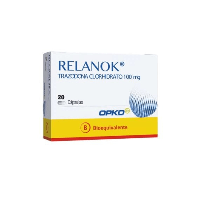 RELANOK 100 mg 20 CAP (TRAZODONA CLORHIDRATO) BE: imagen 1
