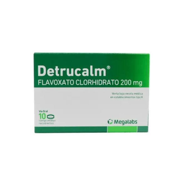 DETRUCALM 200 mg 10 COM REC (FLAVOXATO CLORHIDRATO)