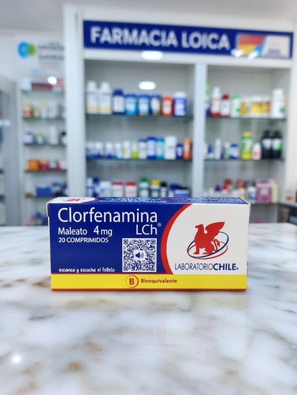 CLORFENAMINA MALEATO 4 mg 20 COM BE