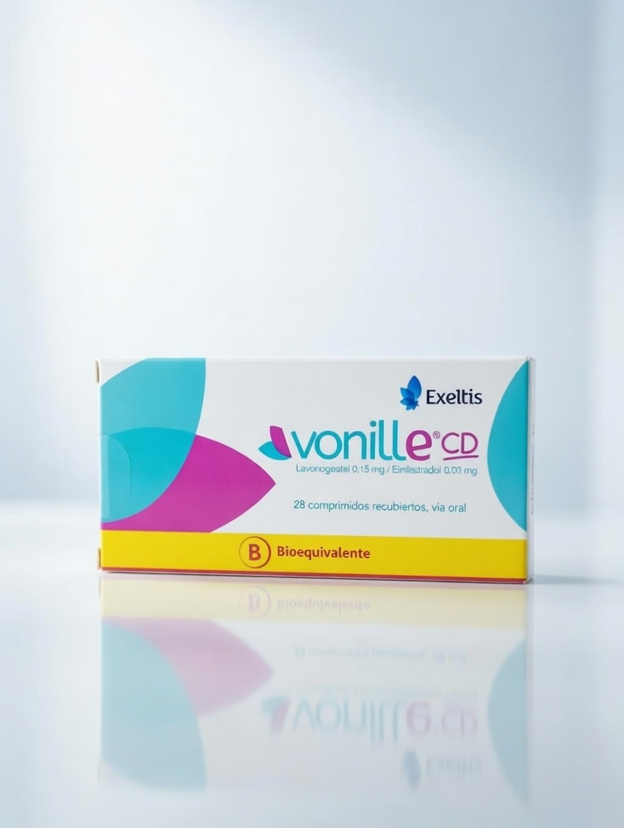 VONILLE CD 0.15 mg / 0.003 mg 28 COM REC (LEVONOGESTREL / ETINILESTRADIOL) BE: imagen 1