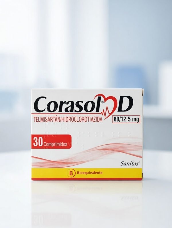 CORASOL D 80 mg / 12.5 mg (TELMISARTÁN HIDROCLOROTIAZIDA BE