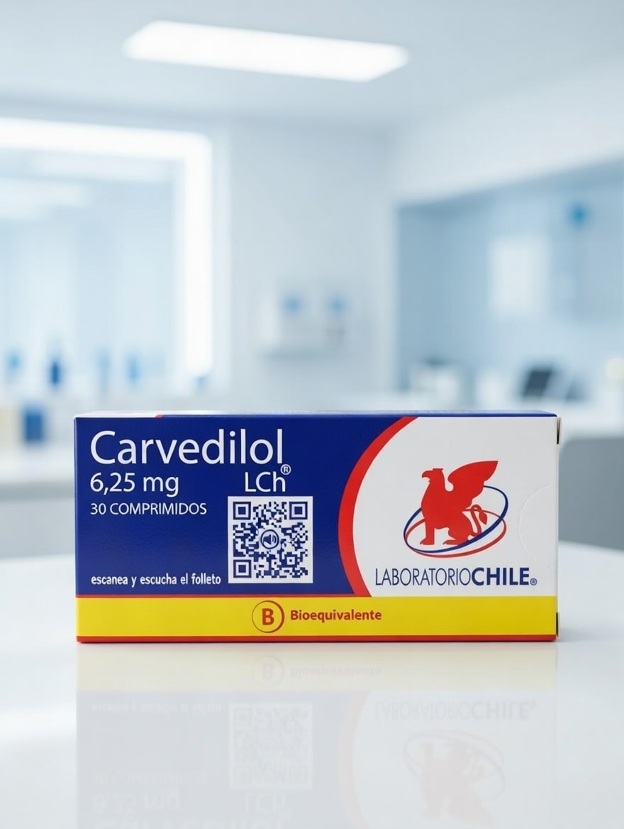 CARVEDILOL 6.25 mg 30 COM BE: imagen 1
