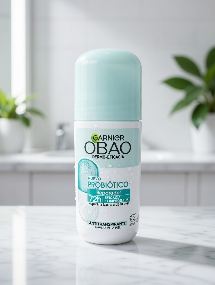GARNIER OBAO DERMO EFICACIA ANTITRANSPIRANTE PROBIOTICO REPARADOR ROLL ON 65 g: imagen 1