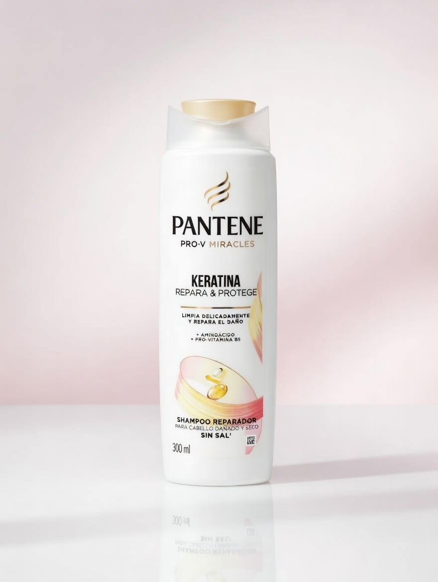 PANTENE SHAMPOO KERATINA REPARA Y PROTEGE SIN SAL 300 mL: imagen 1
