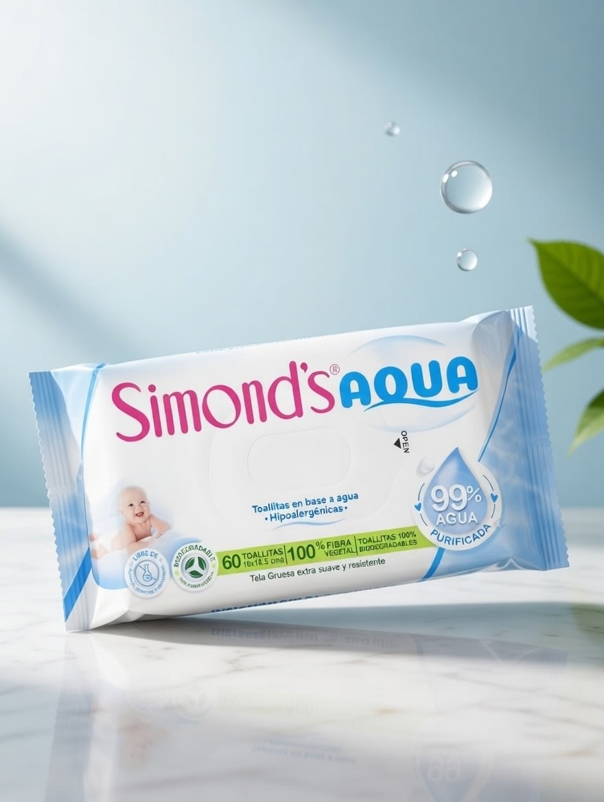 SIMONDS TOALLAS HUMEDA AQUA 60 UDS: imagen 1