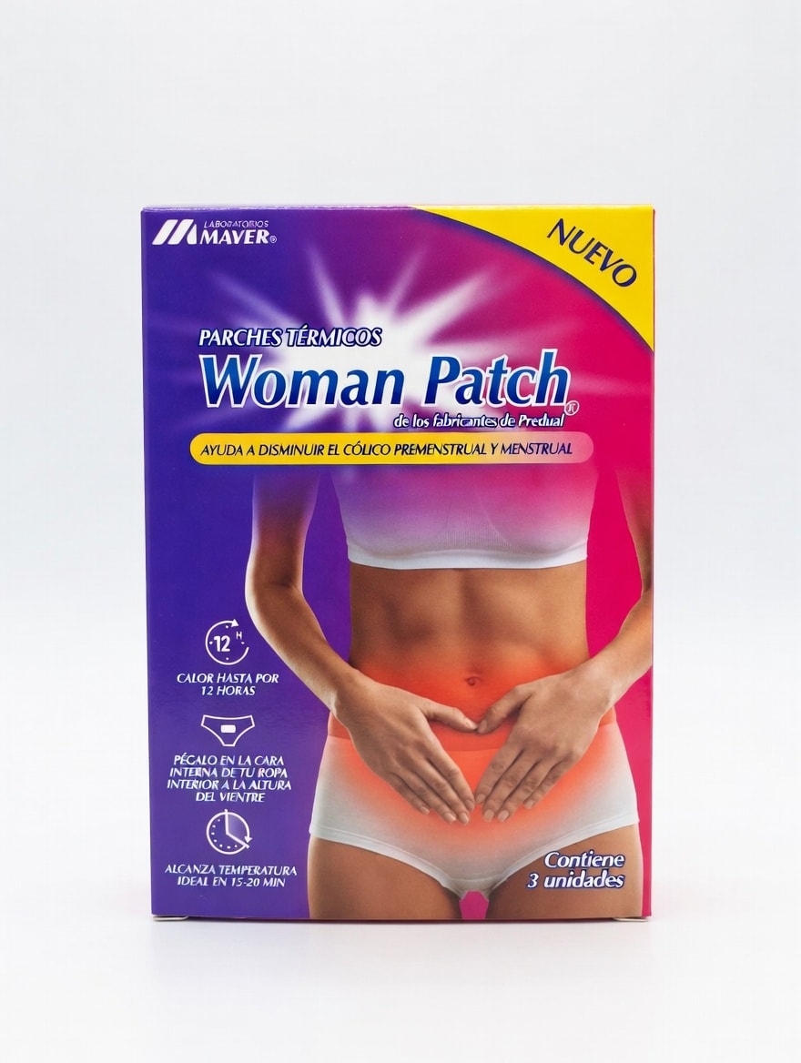 WOMAN PATCH PARCHES TERMICOS AYUDA A DISMINUIR COLICO PRE Y MENSTRUAL 3 UDS: imagen 1